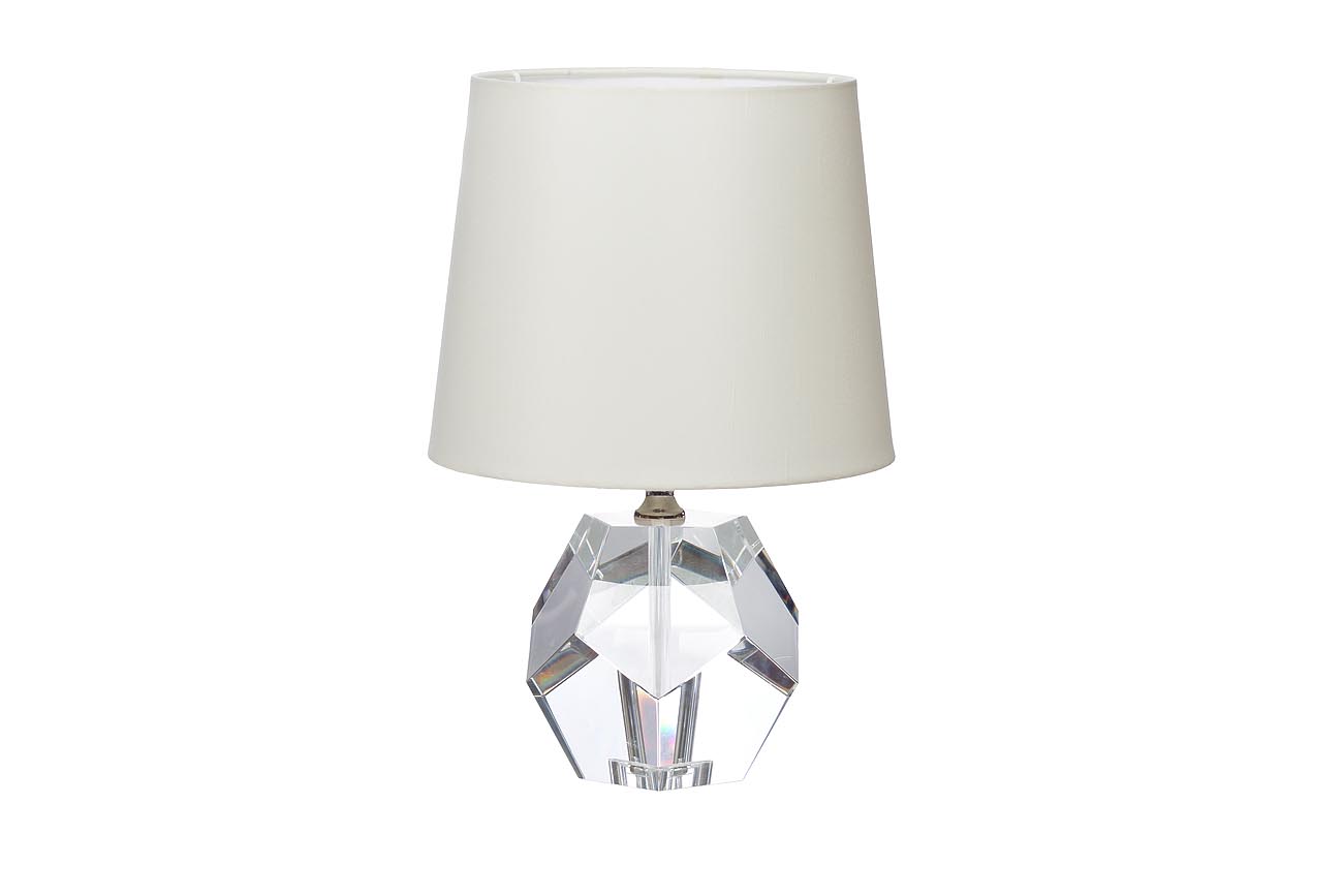 Лампа настольная хрустальная с кремовым плафоном X31511CR