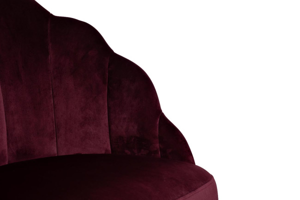 Кресло велюровое бордовое PJC483-PJ604
